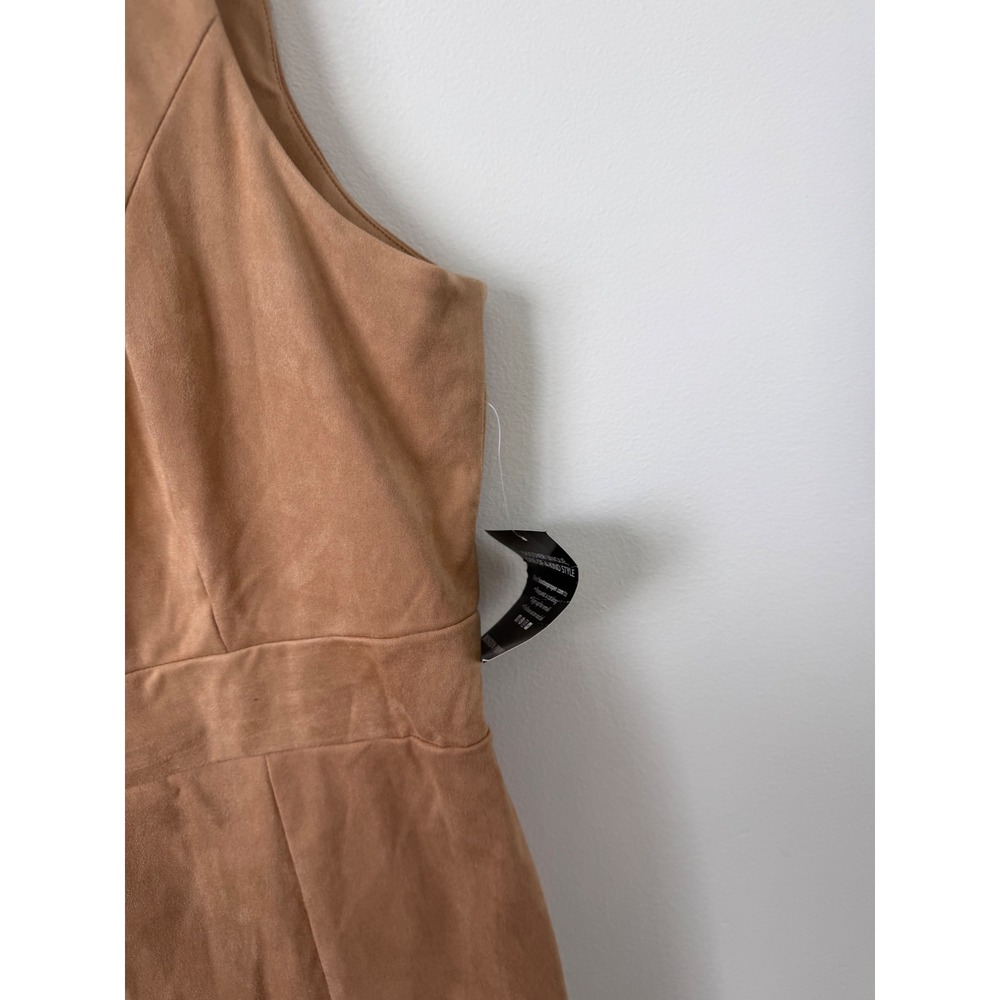 Boston Proper Faux Suede Collared Sheath Dress – Tan – Size Large – NWT - Picture 4 of 5